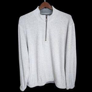 Tommy Bahama Reversible 1/4 Zip Pullover Sweater Gray Marlin Men's *XXL No Tags